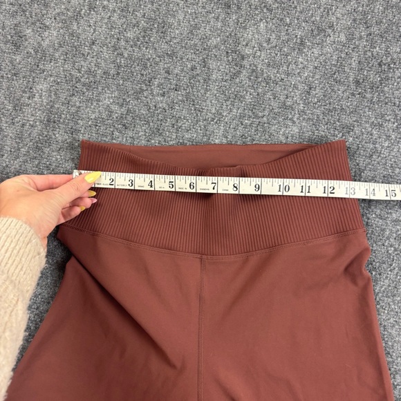 VUORI Womens Burnt Orange Brown Leggings Ribbed waist size: Large - Picture 4 of 9